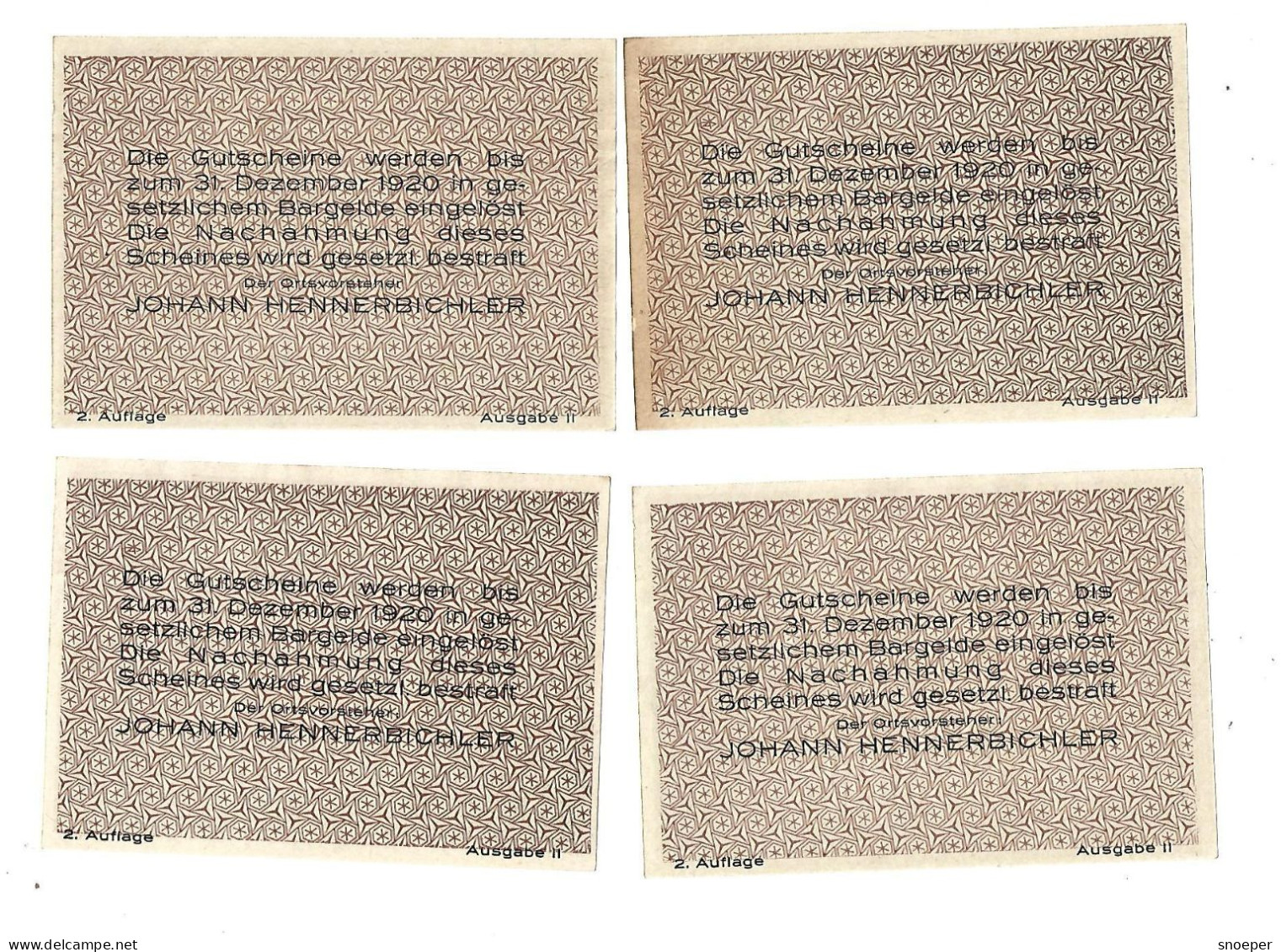 **Austria Notgeld  Schonberg Serie Compleet 968.2b Cat Val 12 Euro - Oostenrijk