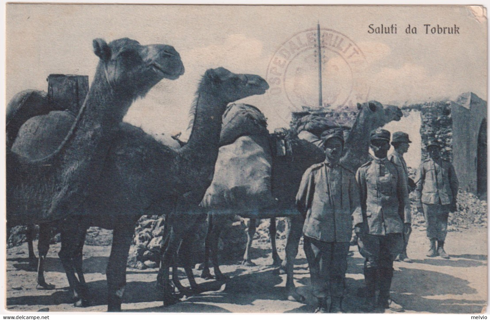 1914-Saluti Da Tobruk Cirenaica, Bollo Ospedale Militare Tobruk - Cirenaica