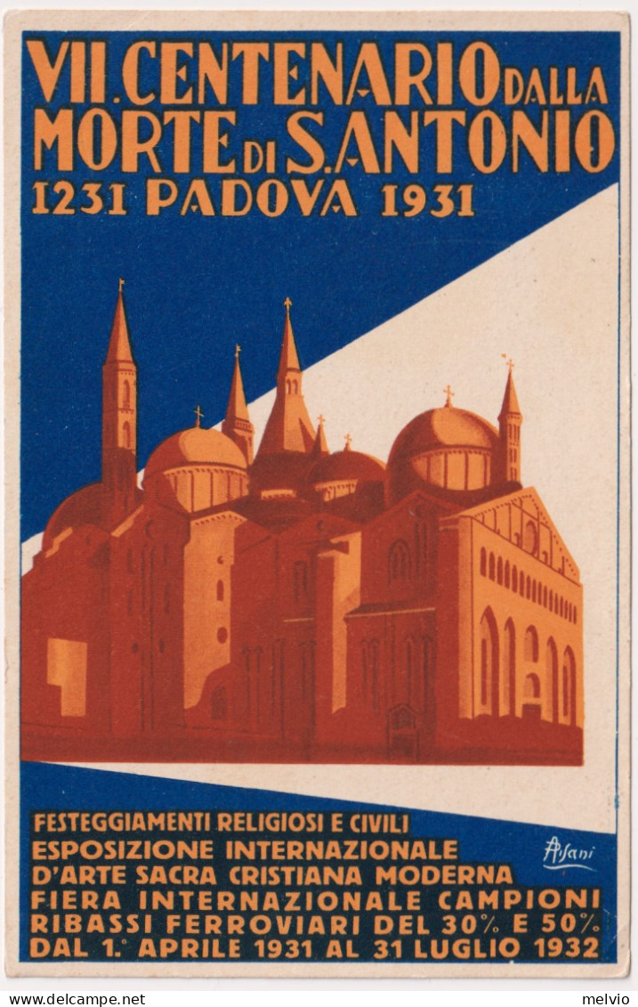 1931-VII^centenario Della Morte Di S.Antonio Padova,esposizione Internazionale D - Heiligen