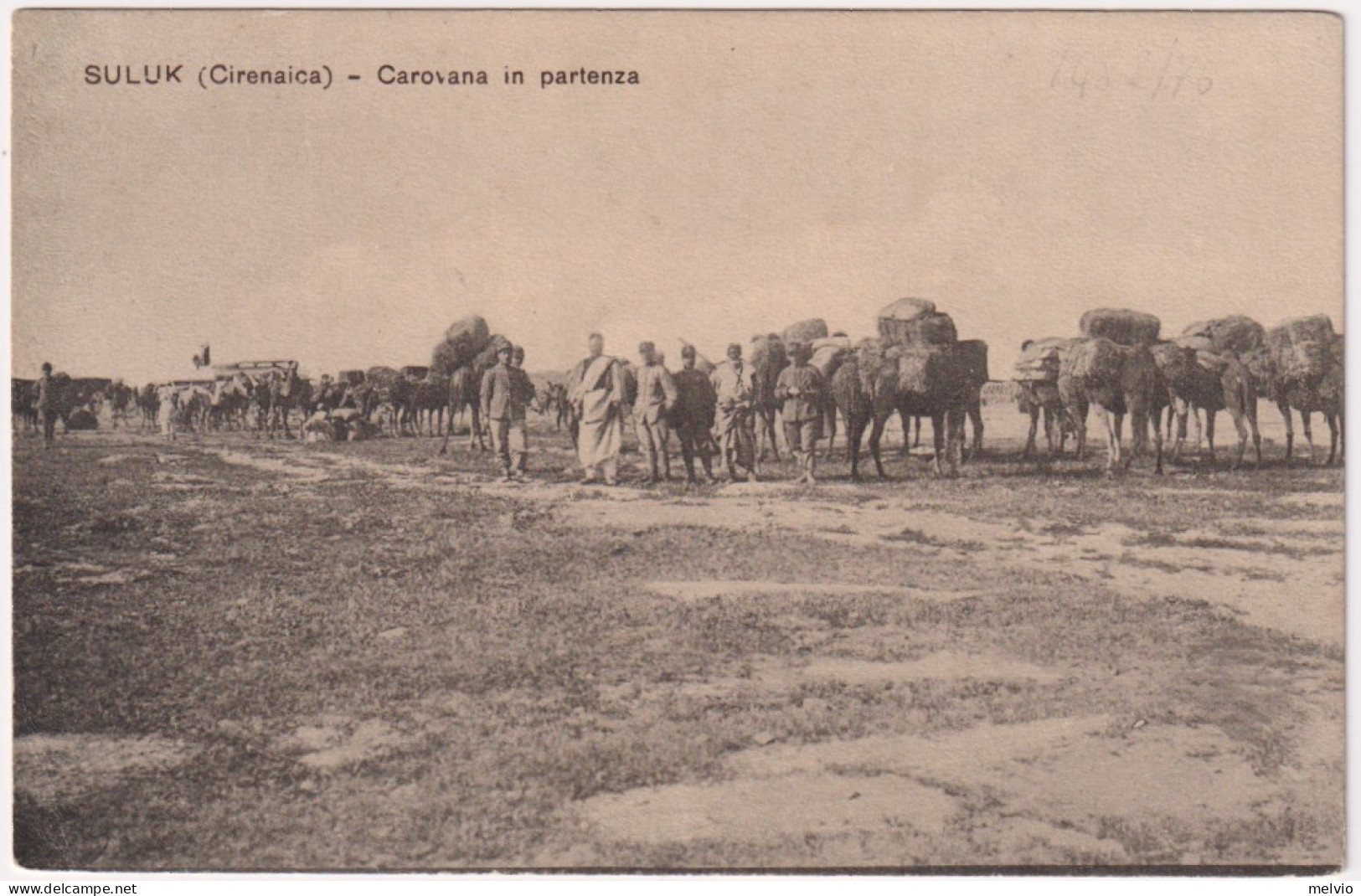 1914-Cirenaica Suluk Carovana In Partenza, Viaggiata - Cirenaica