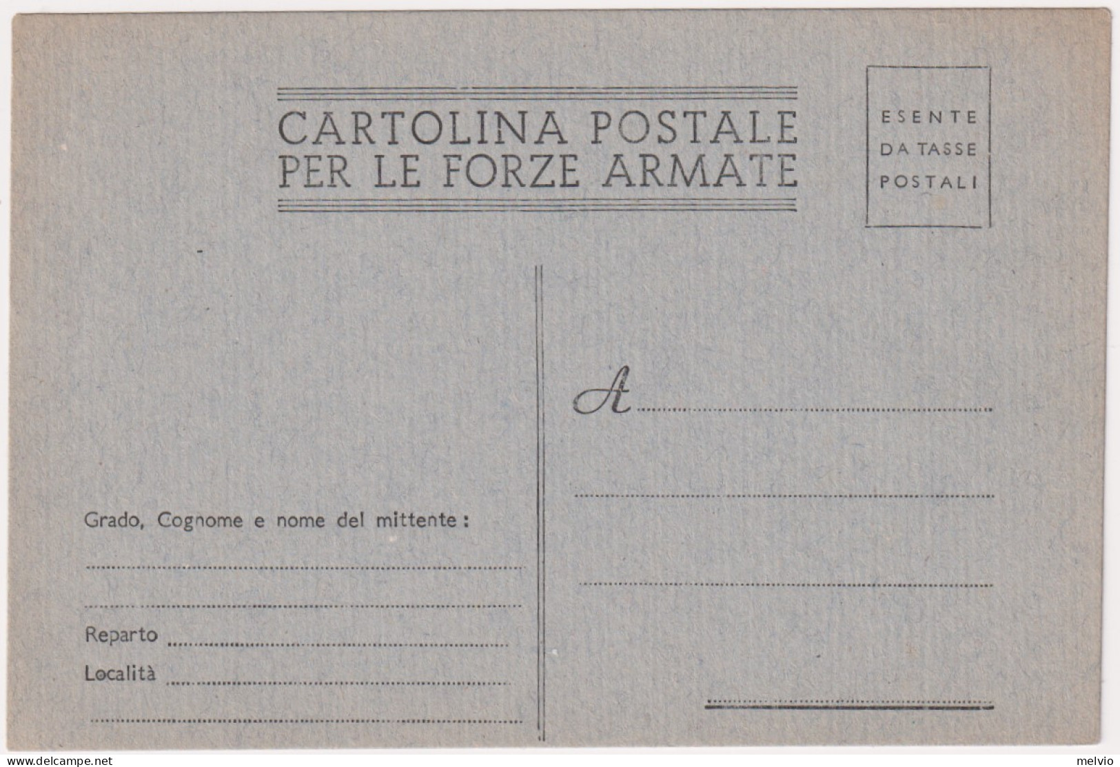1945-Provvisoria Cartolina Postale Per Le Forze Armate Cartiglio Grande Centrato - Postwaardestukken