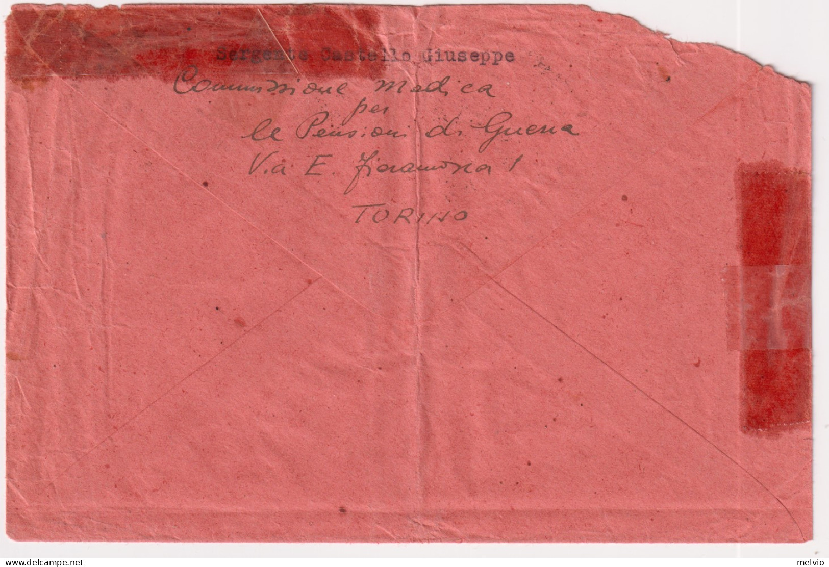 1944-lettera Con Coppia Fascetti 25c.+ 50c. Monumenti Distrutti - Marcophilie