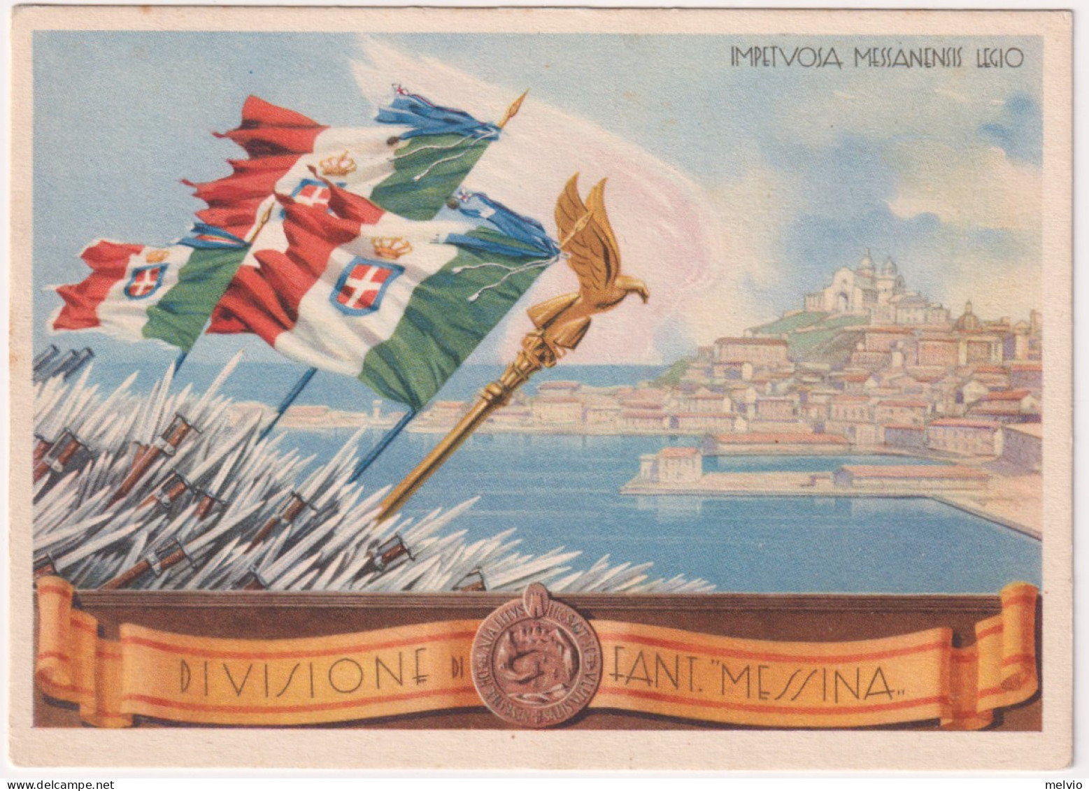 1940-Divisione Fanteria Messina, Non Viaggiata - Messina