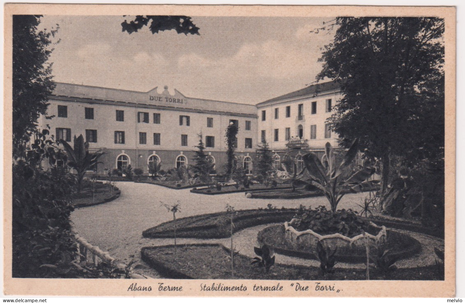 1953-Abano Terme Stabilimento Termale "Due Torri",viaggiata - Padova