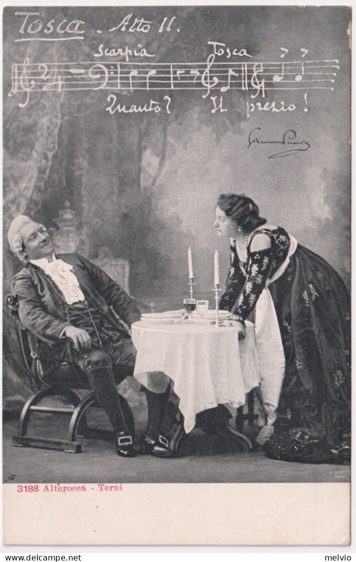 1903-tematica Musica, Tosca Con Spartito Atto II - Musique