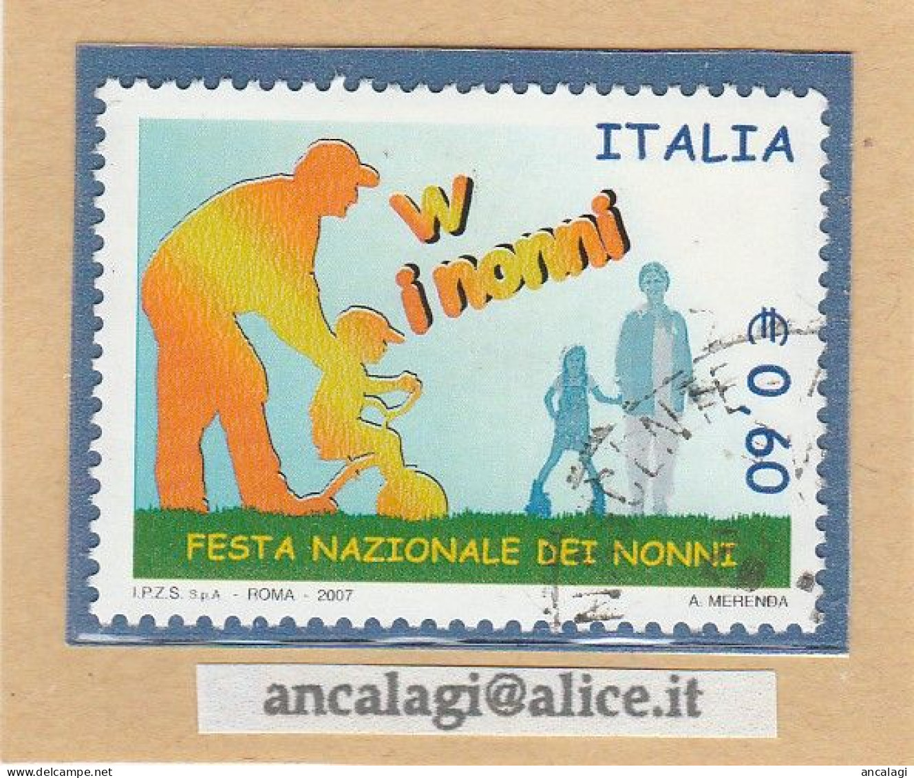 USATI ITALIA 2007 - Ref.1072 "FESTA DEI NONNI" 1 Val. - - 2001-10: Gebraucht