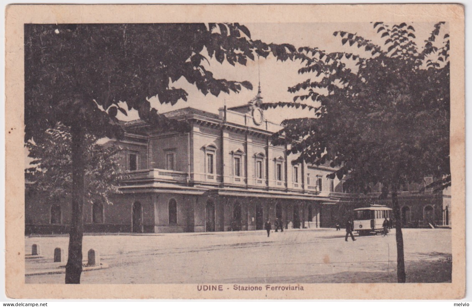 1929-cartolina Udine-stazione Ferroviaria,viaggiata - Udine