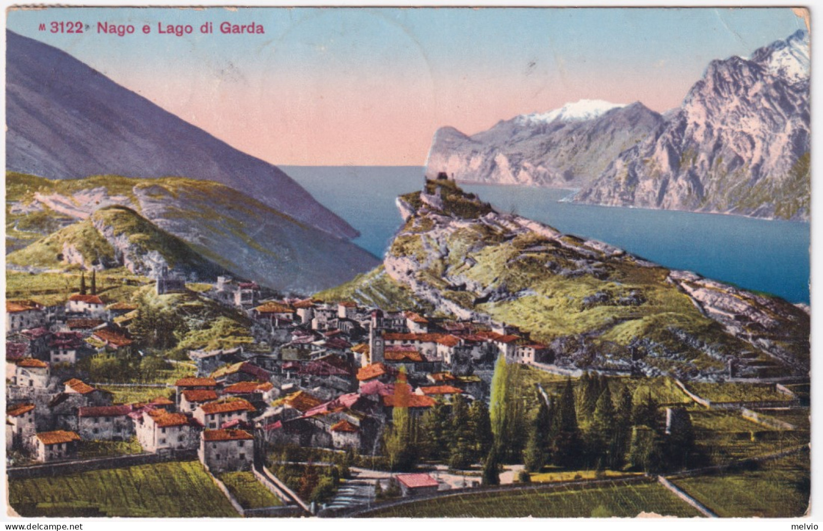 1927-"Nago Trento E Lago Di Garda"annullo Frazionario Gussago 12-92 - Trento