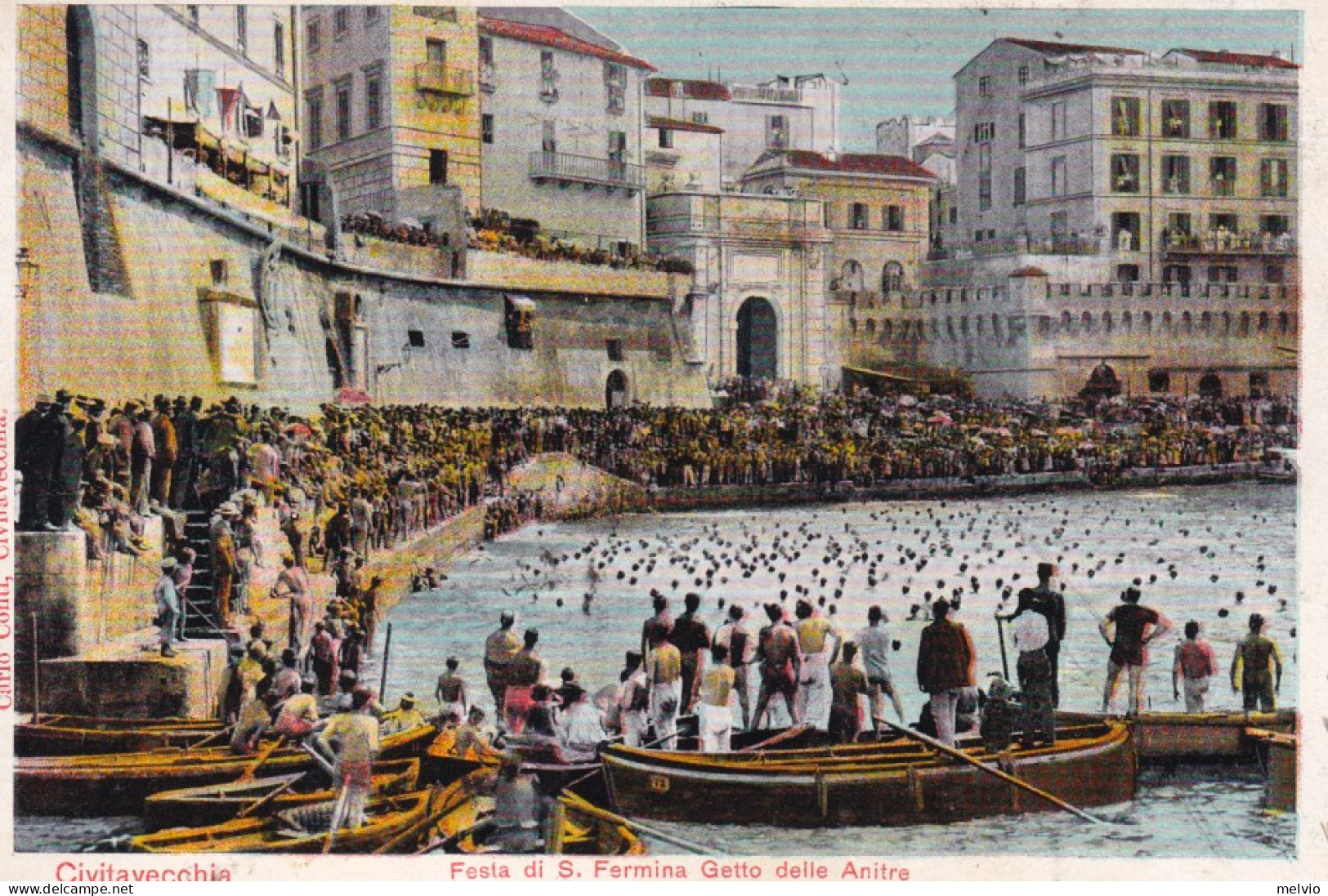 1903-"Civitavecchia Festa Di San Fermina Getto Delle Anitre"viaggiata - Civitavecchia