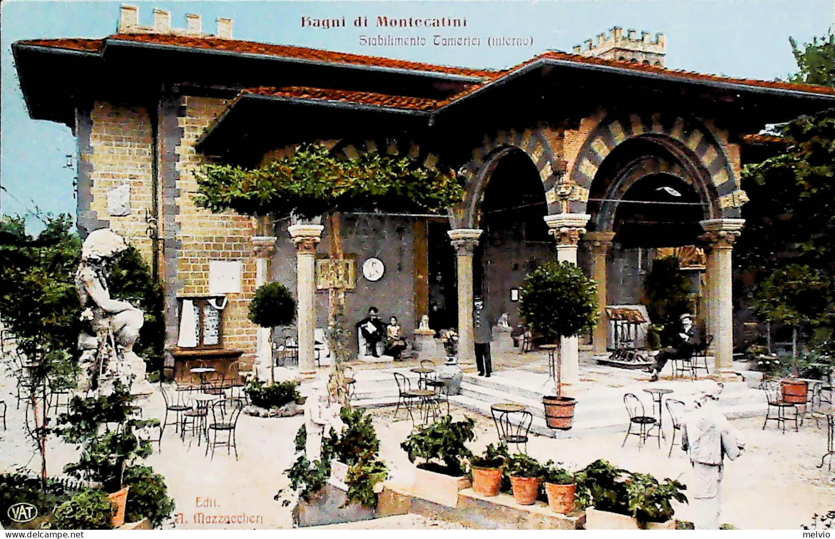 1913-Montecatini Terme Stabilimento Tamerici (interno) Viaggiata - Lucca