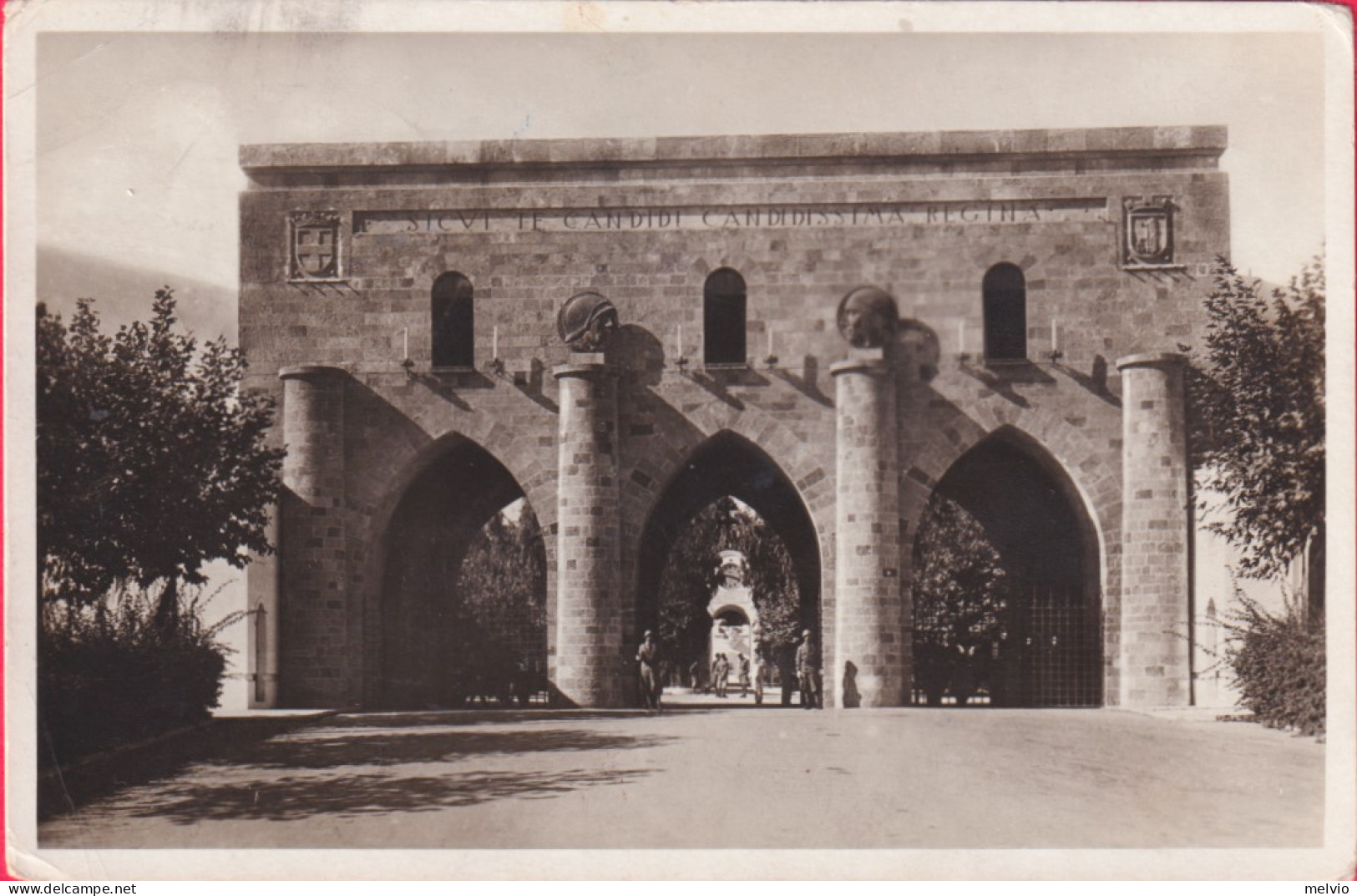 1939-Egeo Rodi Portale Caserma Regina,viaggiata - Aegean (Rodi)