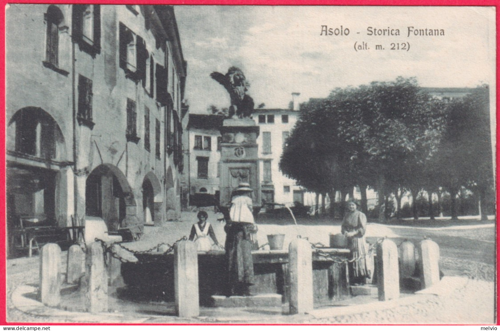 1920circa-Asolo (Treviso) Storica Fontana - Treviso