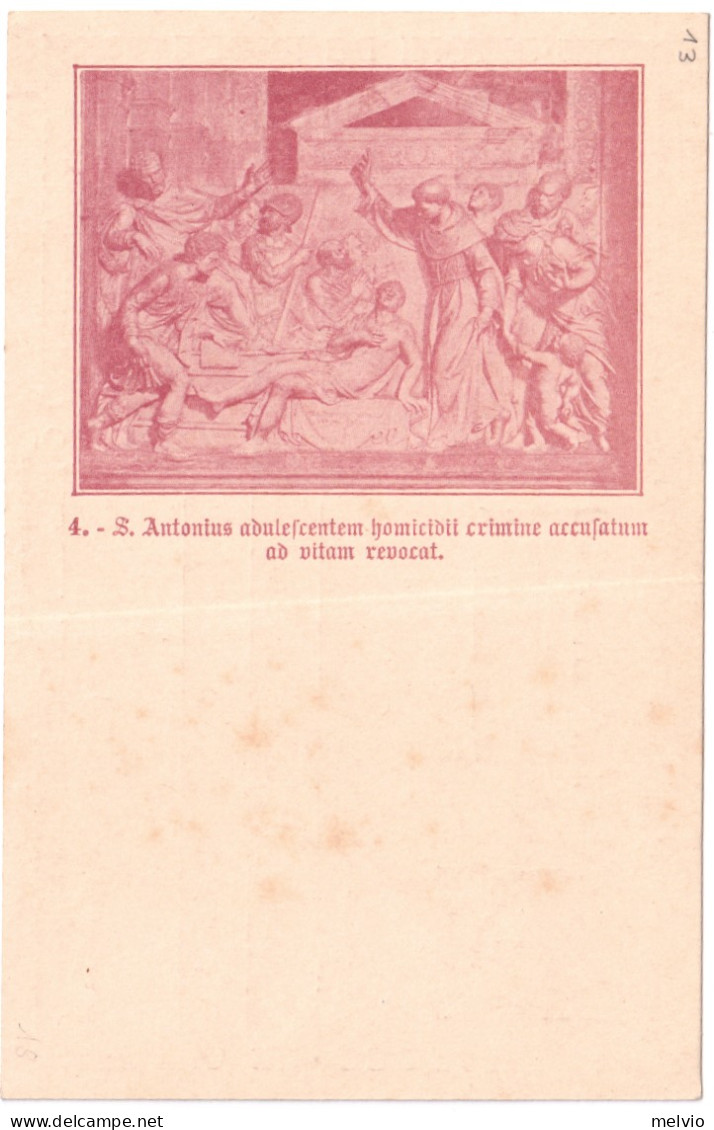 1895-cartolina Commissione Privata S.Antonio Da Padova 10c.vignetta In Rosso Ver - Ganzsachen