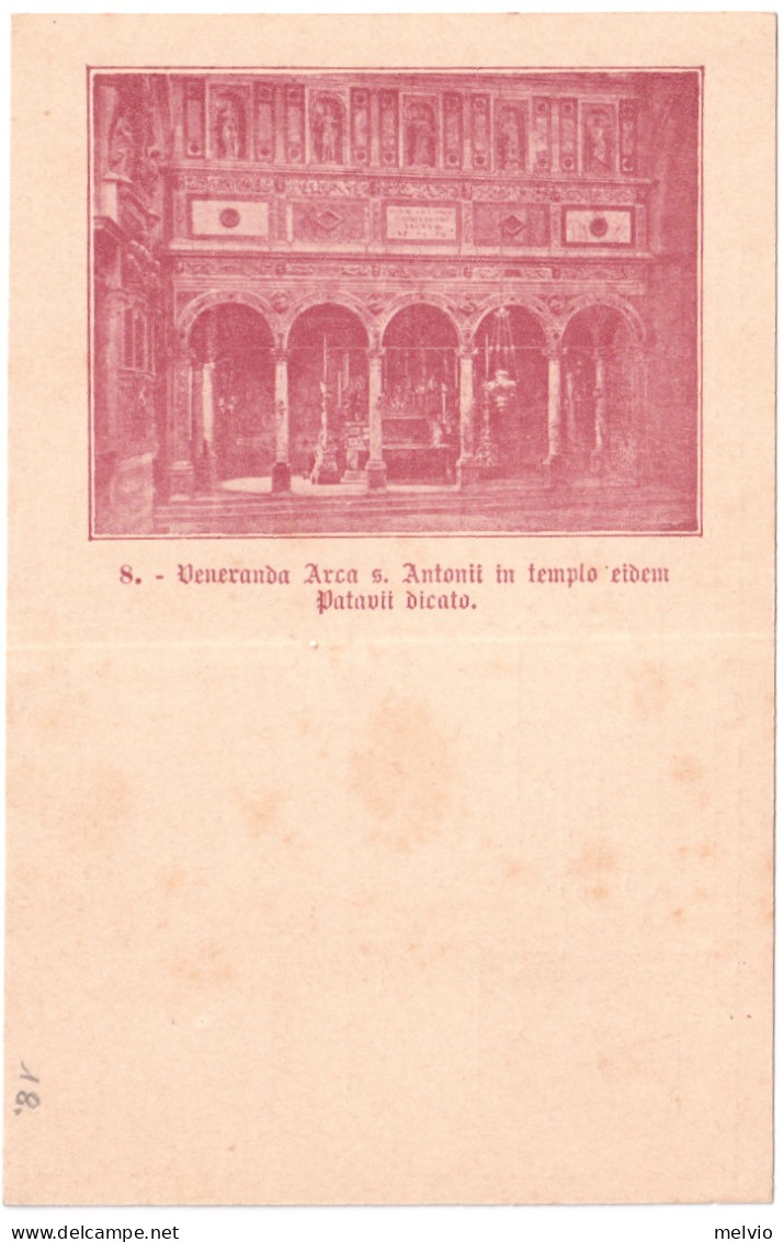 1895-cartolina Commissione Privata S.Antonio Da Padova 10c.vignetta In Rosso Ver - Entiers Postaux