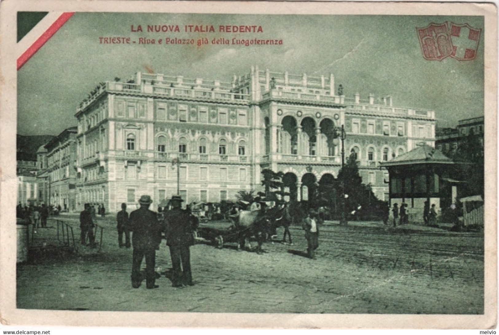 1916-La Nuova Italia Redenta Trieste Riva E Palazzo Gia' Della Luogotenenza Viag - Trieste (Triest)