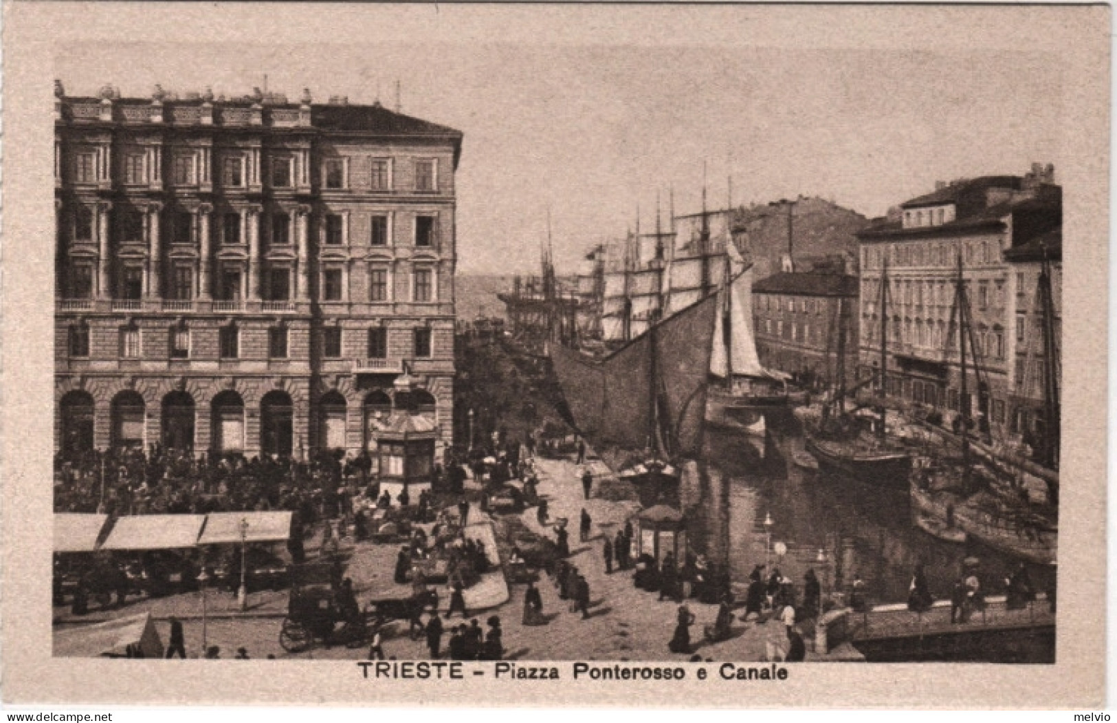 1920circa-Trieste Piazza Ponterosso E Canale Non Viaggiata - Trieste (Triest)