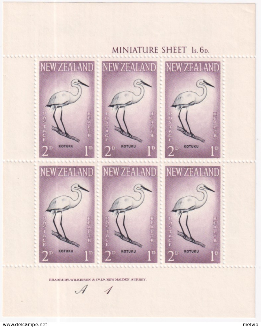1961-Nuova Zelanda (MNH=**) Due Foglietti S.12v."sanita',uccelli"catalogo Euro 3 - Other & Unclassified
