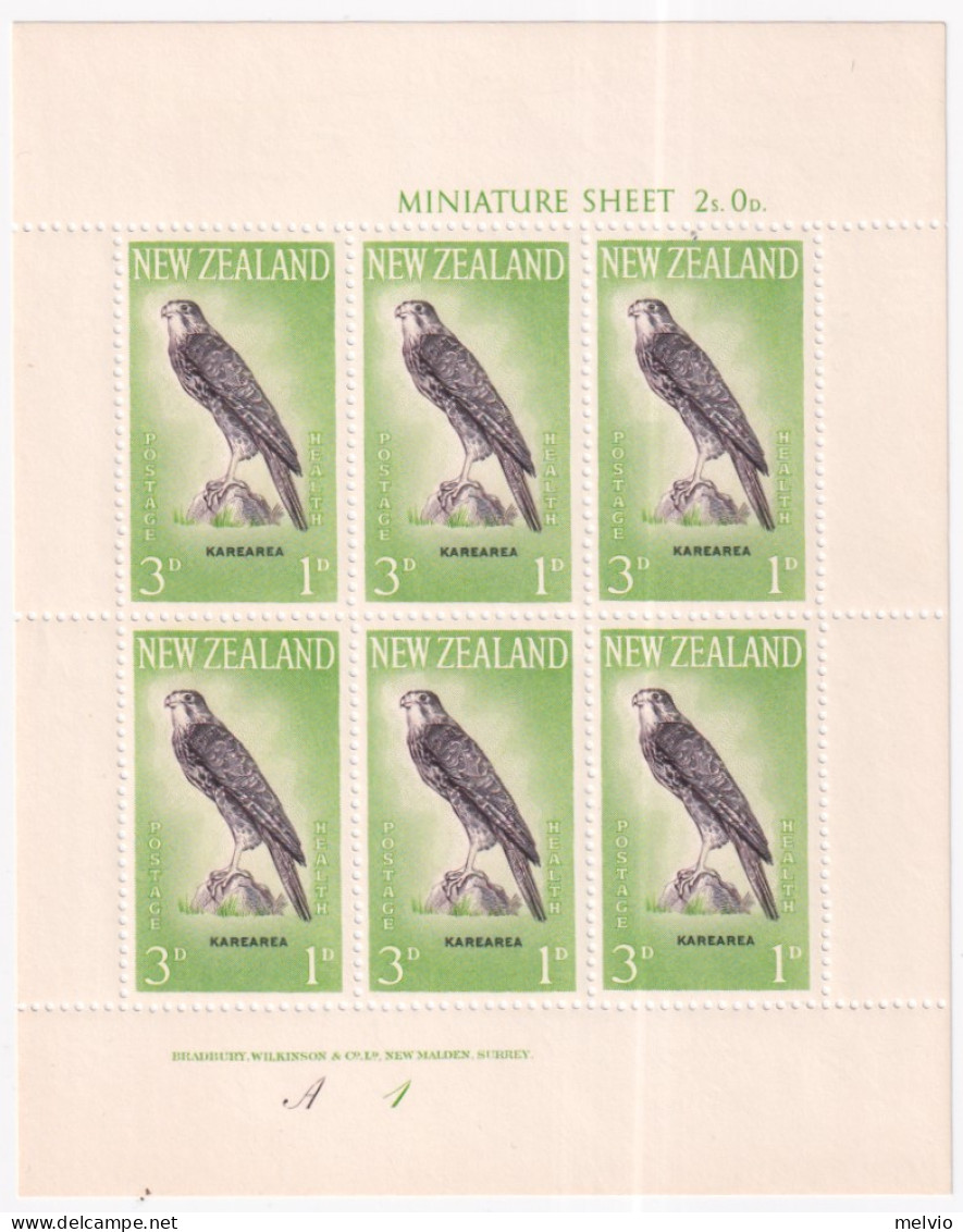 1961-Nuova Zelanda (MNH=**) Due Foglietti S.12v."sanita',uccelli"catalogo Euro 3 - Other & Unclassified