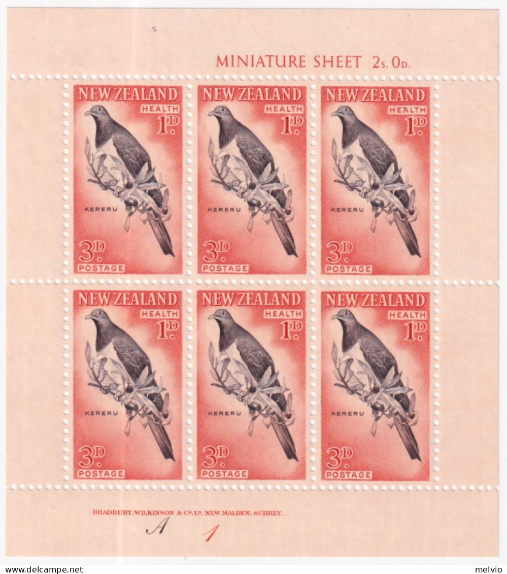1960-Nuova Zelanda (MNH=**) Due Foglietti Per 12 Valori "uccelli"catalogo Euro 4 - Autres & Non Classés