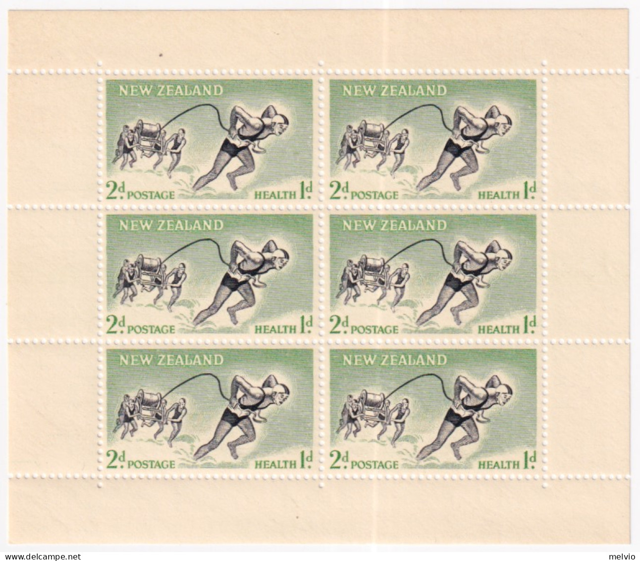 1957-Nuova Zelanda (MNH=**) Due Foglietti S.12v."sanità Squadre Di Soccorso"cata - Autres & Non Classés