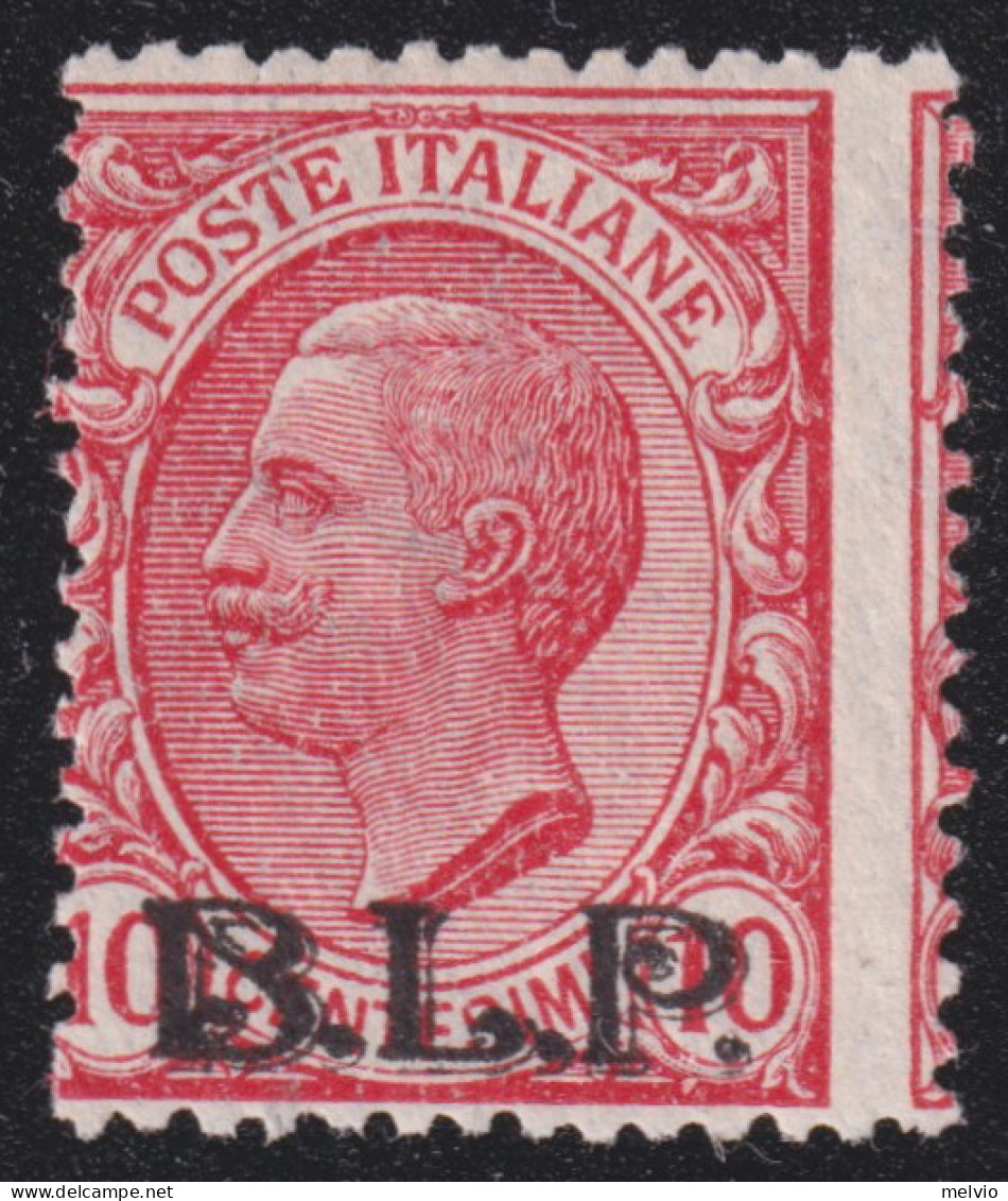 1923-Italia (MNH=**) BLP 10c. Con Soprastampa Litografica Del II° Tipo, Certific - Nuovi