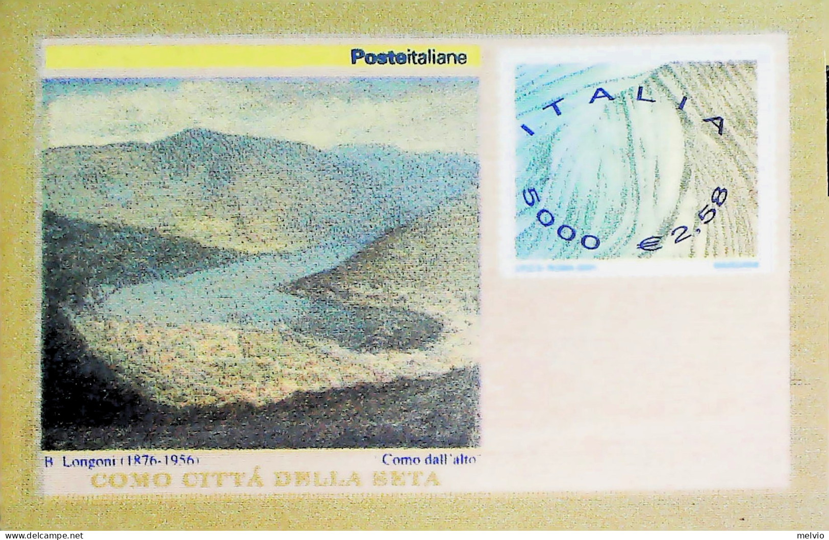 2001-Italia (MNH=**) Busta Postale L. 5000 Con Varietà Nella 6* Riga Consortile, - 1946-60: Ungebraucht