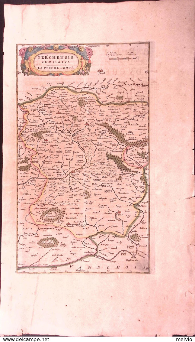 1640-HONDIUS, H. - Perchensis Comitatus-La Perche Comte Dim.23x39 Cm. Più Margin - Cartes Géographiques
