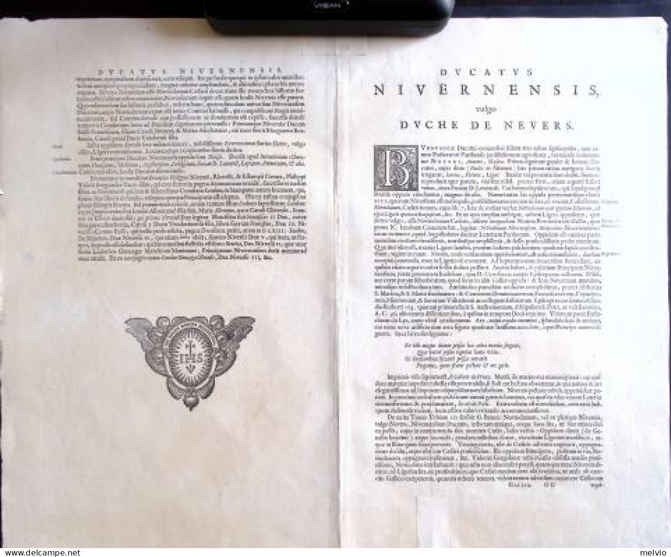1640-Nivernium Ducatus, Gallicè Duché De Nevers Blaeu Dimensione Alla Battuta 50 - Cartes Géographiques