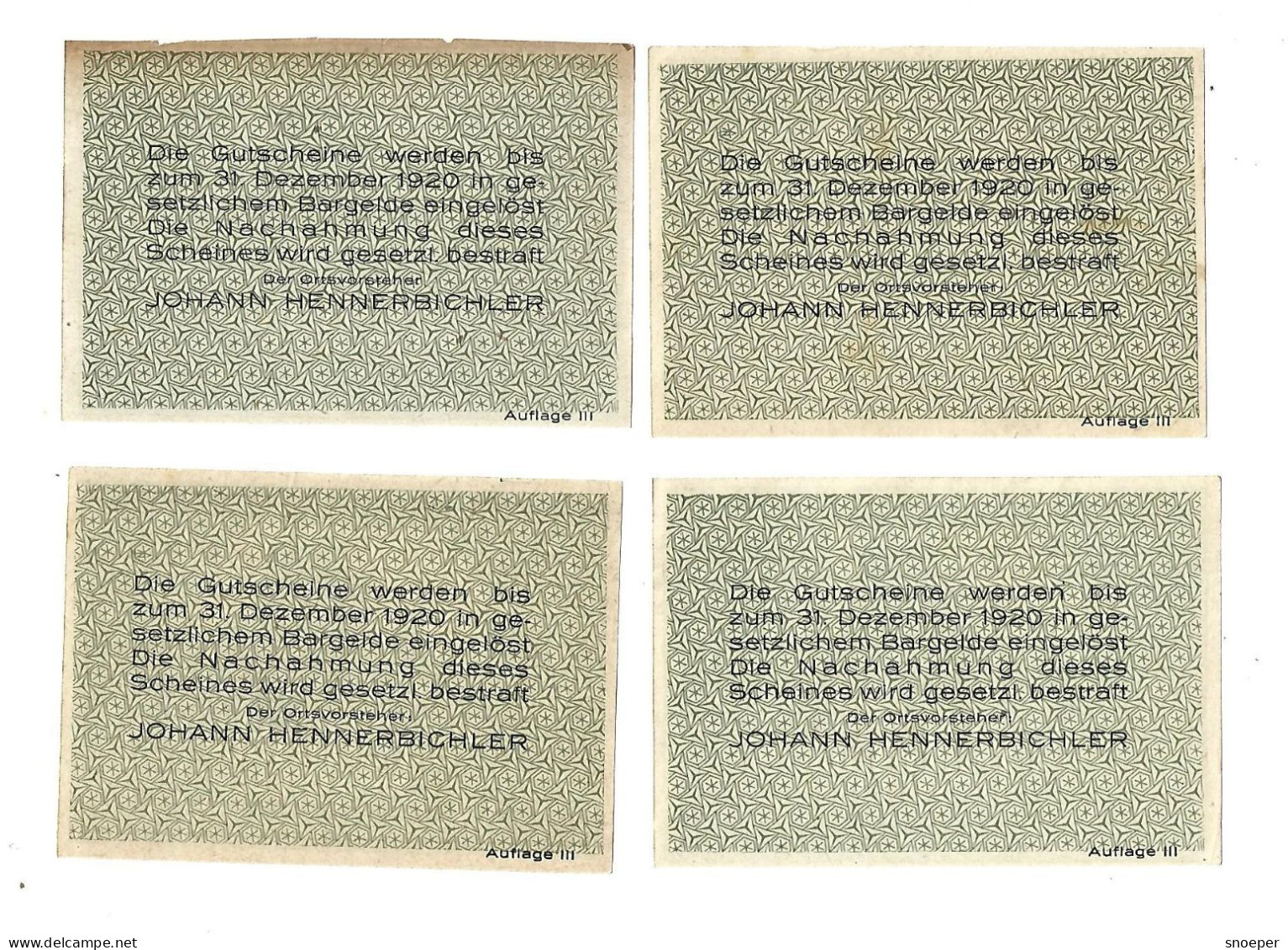 **Austria Notgeld  Schonberg Serie Compleet 968.2c Cat Val 12 Euro - Autriche