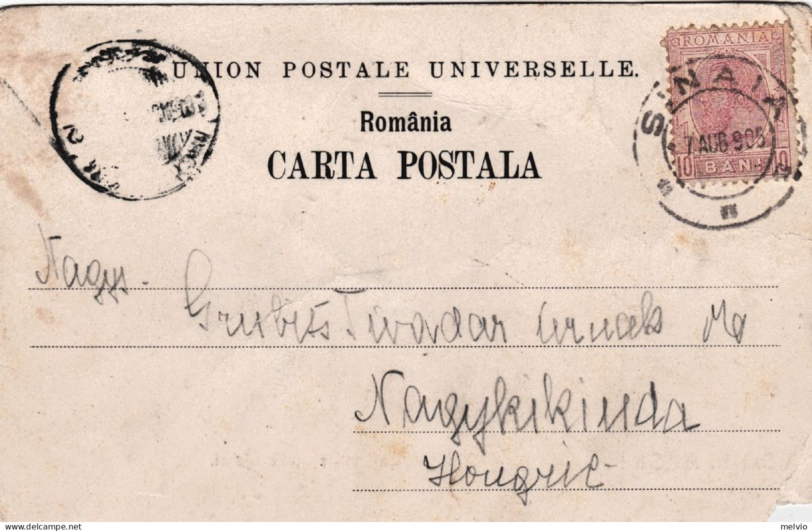 1905-Romania Salutari Din Sinaia Vederea Monastirei Si Baile Eforiei, Angolo Man - Rumania