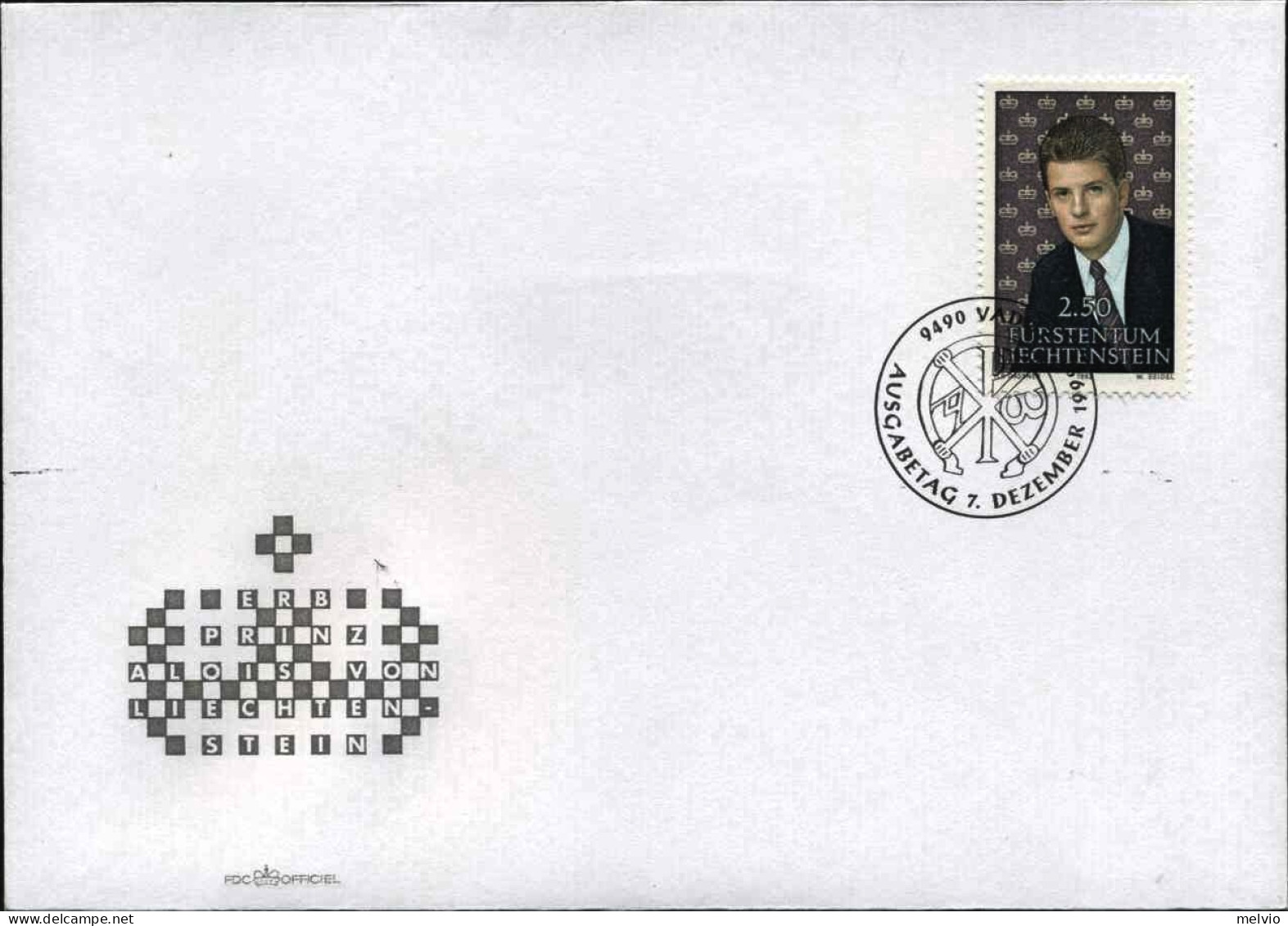 1992-Liechtenstein S.1v."principe Alois"su Fdc Illustrata - FDC