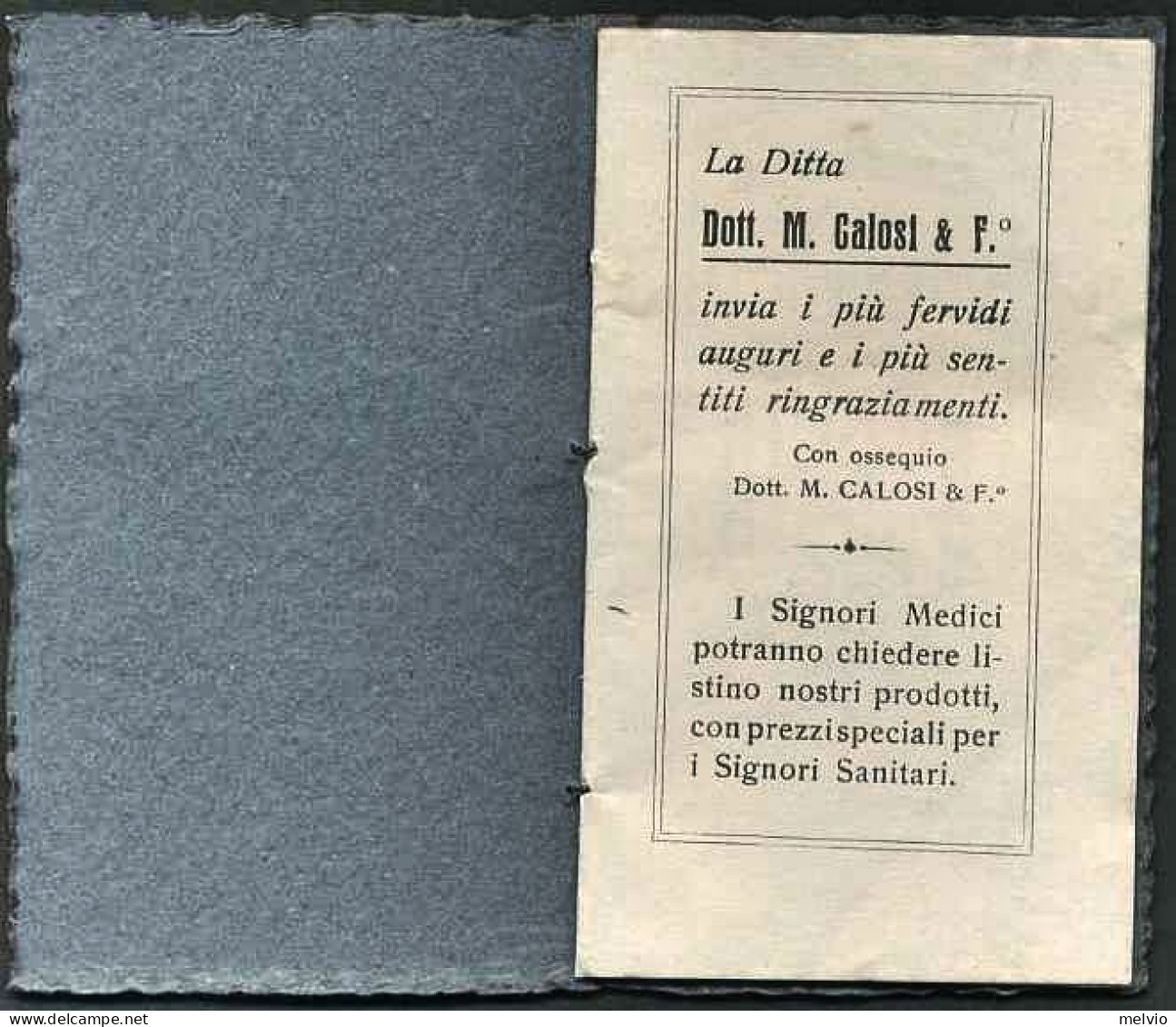 1925-calendarietto Della Ditta Calosi Con La Copertina Acquarellata Firmata, Com - Formato Piccolo : 1921-40