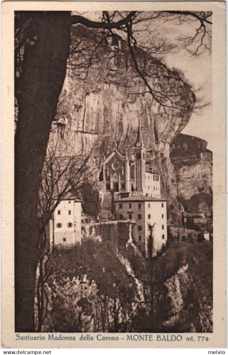 1930-Verona Santuario Madonna Della Corona Monte Baldo,viaggiata - Verona