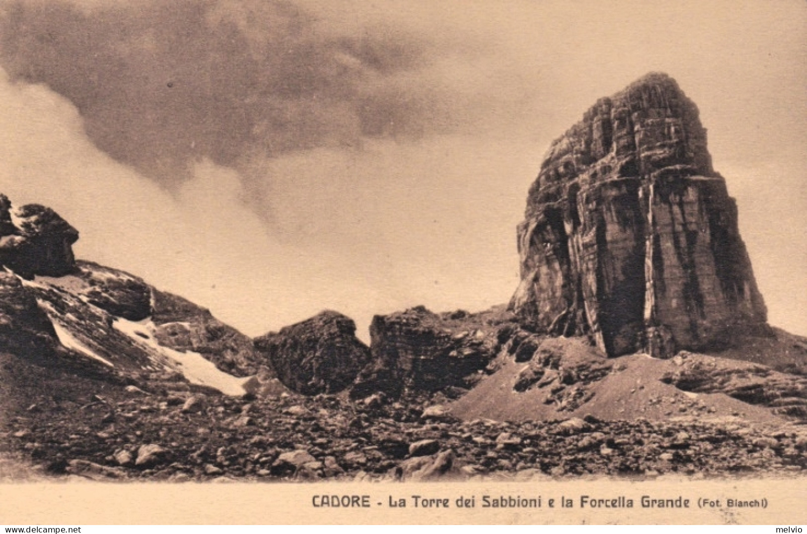 1915-Cadore La Torre Dei Sabbioni E La Forcella Grande - Belluno