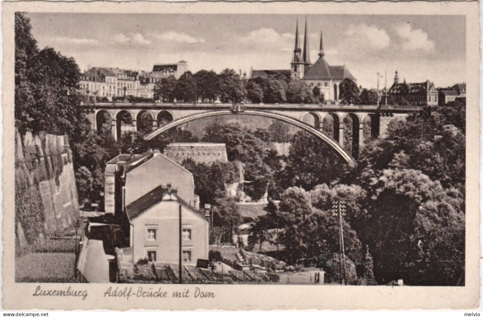 1941-Luxemburg Adolf-brucke Mit Dom, Bell'affrancatura Multicolore - Andere & Zonder Classificatie