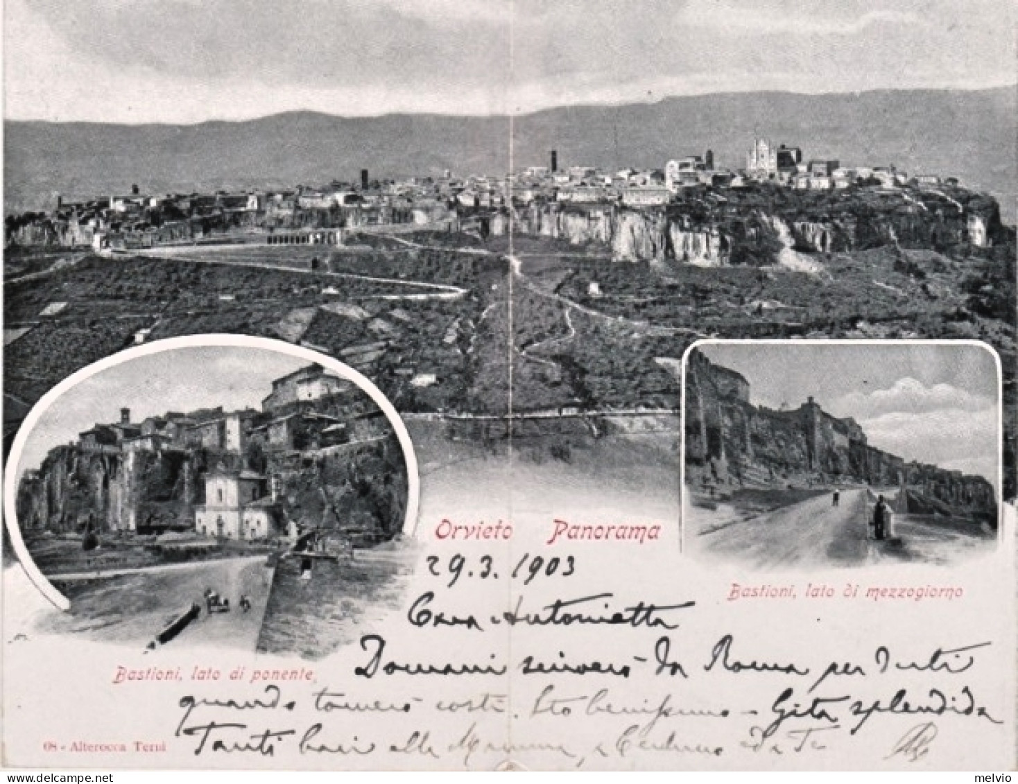 1903-Orvieto Panorama,bastioni Lato Di Ponente E Bastioni Lato Di Mezzogiorno Ca - Terni
