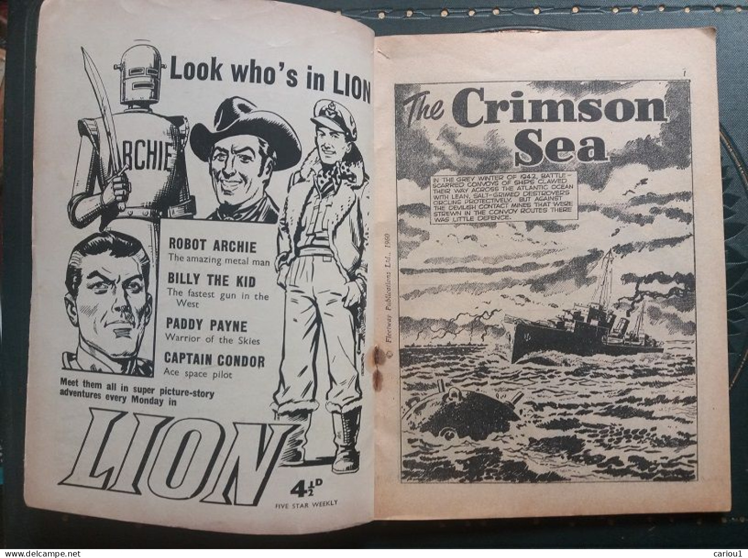 C1  Hugo PRATT The Crimson Sea FLEETWAY 1960 EO Edition Originale FIRST EDITION PORT INCLUS France - BD Britanniques