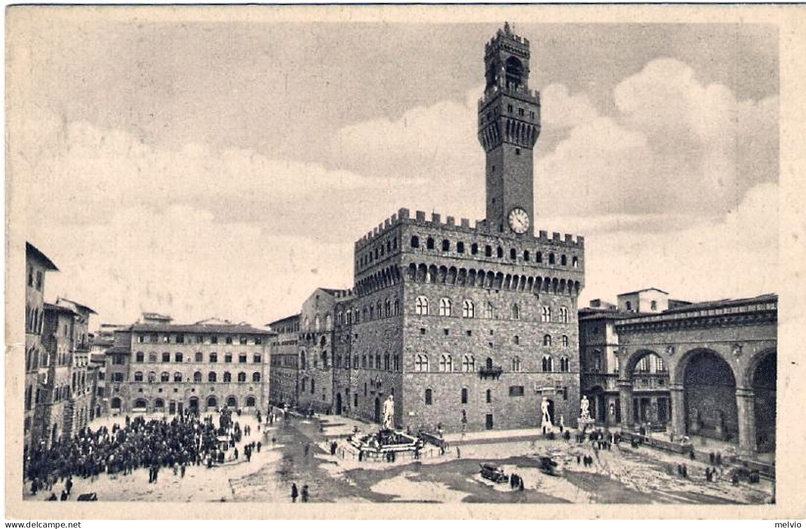 1935-Maggio Musicale Fiorentino Annullo Meccanico Su Cartolina Firenze Piazza De - Firenze (Florence)