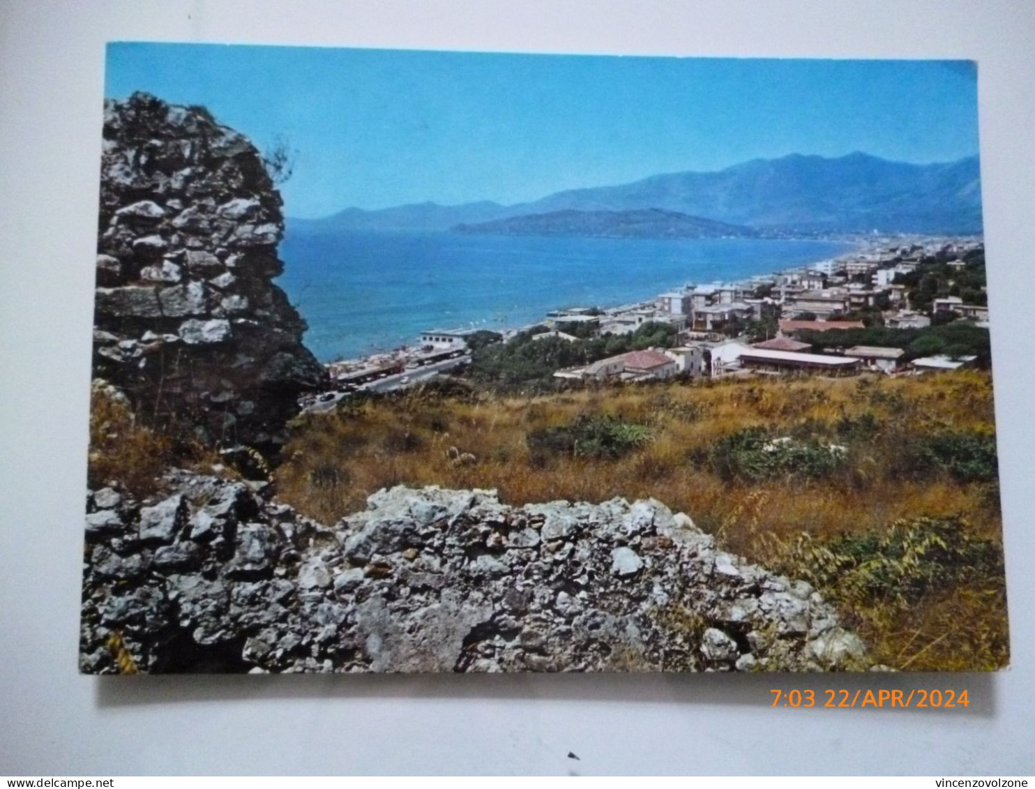 Cartolina Viaggiata "MARINA DI MINTURNO Panorama Dal Monte D' Argento" 1982 - Latina