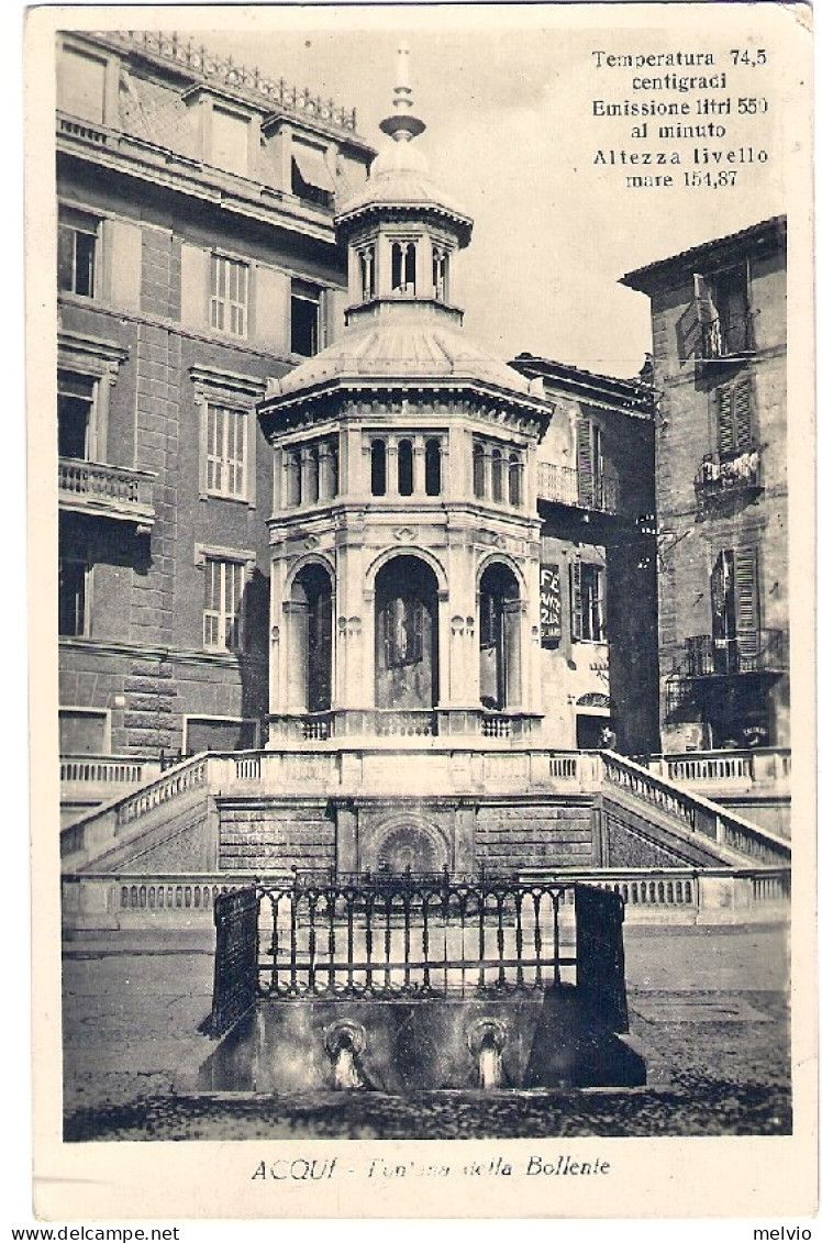 1934-Acqui Alessandria Fontana Della Bollente Diretta In Francia Affrancata 25c. - Alessandria