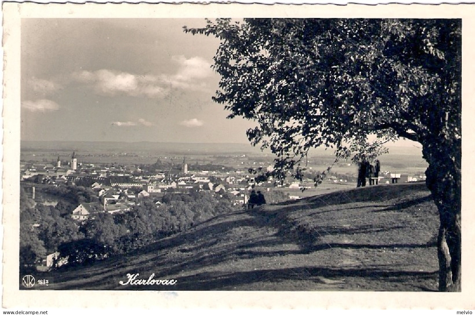 1942-Croazia Cartolina Foto Karlovac Affrancata Coppia 1k. Diretta In Italia - Kroatien