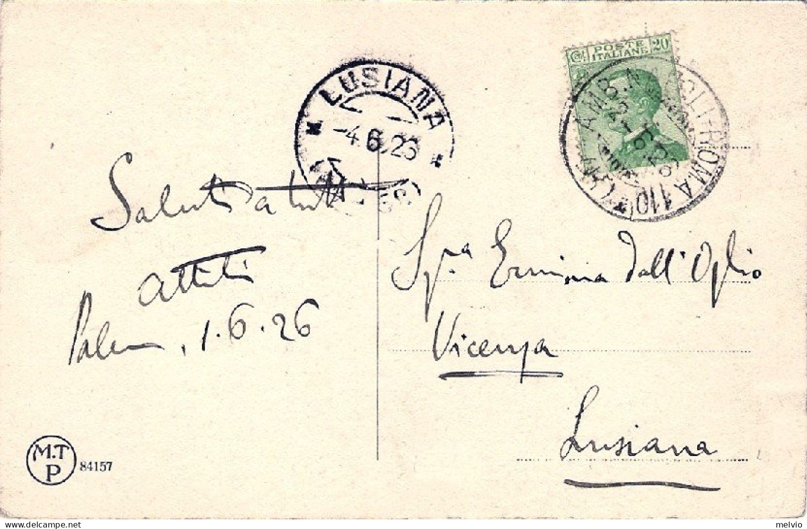 1926-cartolina Palermo Via Maqueda Affrancata 20c. Michetti Annullo Ambulante Na - Palermo