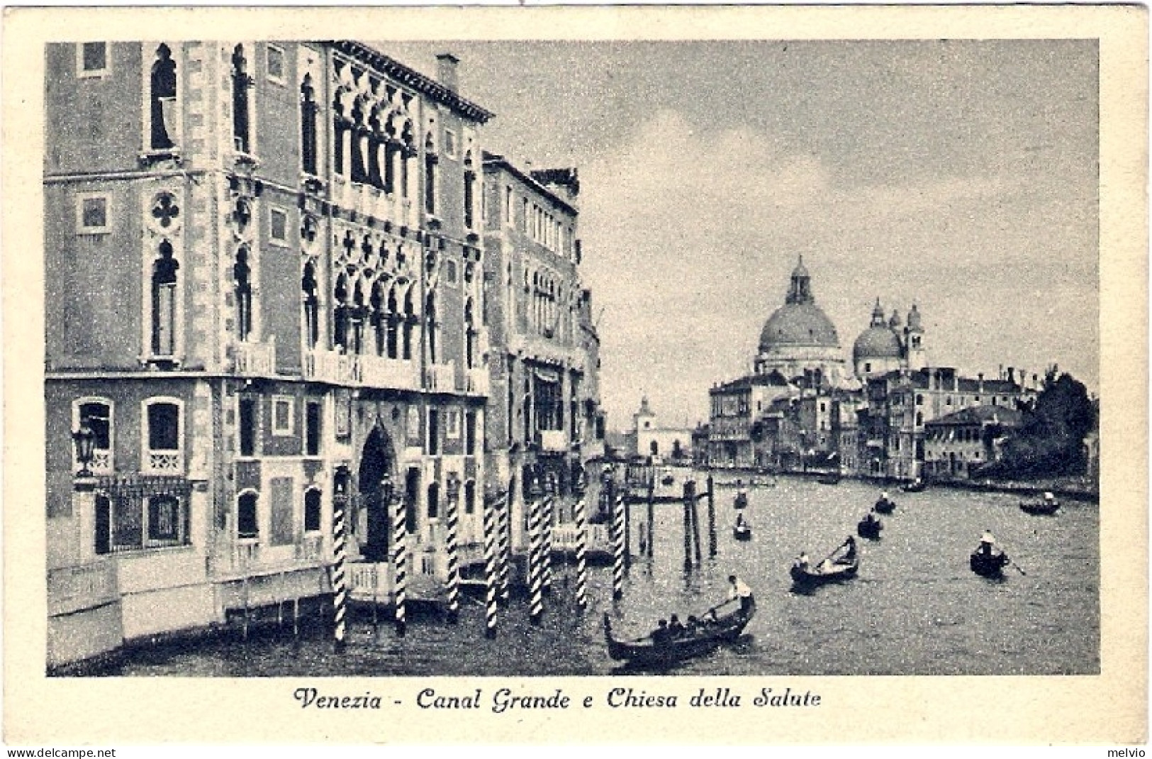 1943-cartolina Venezia Canal Grande E Chiesa Della Salute Affrancata Propaganda  - Venezia (Venice)