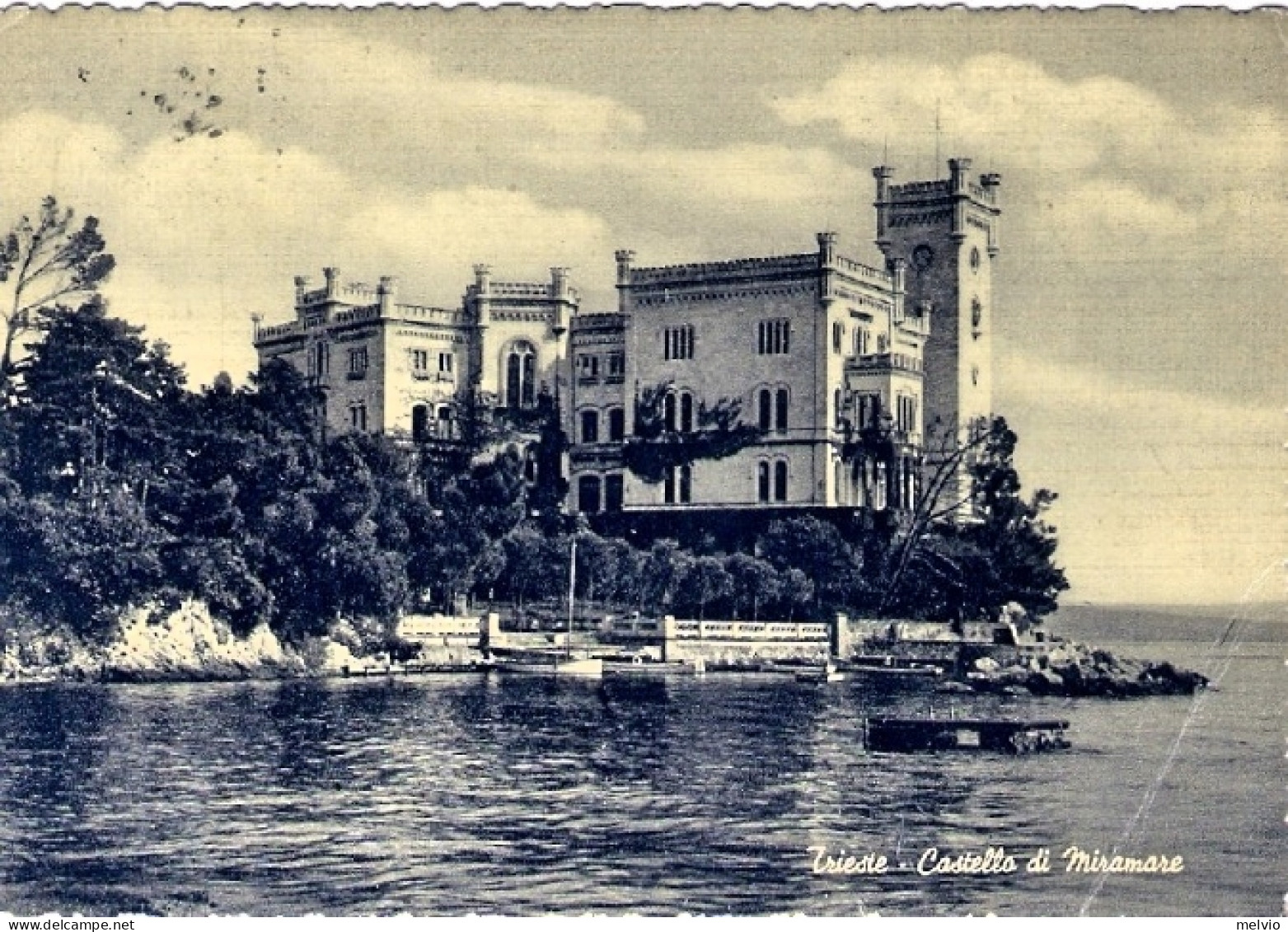 1958-cartolina Trieste Castello Di Miramare Affrancata L.15 Giuseppe Garibaldi I - Trieste