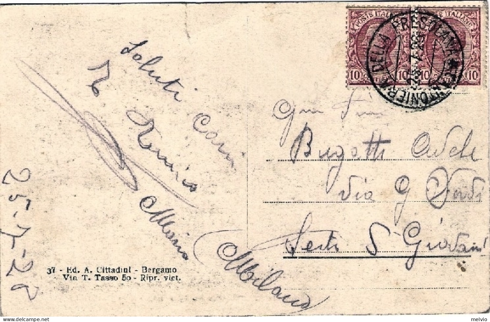 1928-cartolina Cantoniera Della Presolana Bergamo Lato Visolo (piccolo Strappett - Bergamo
