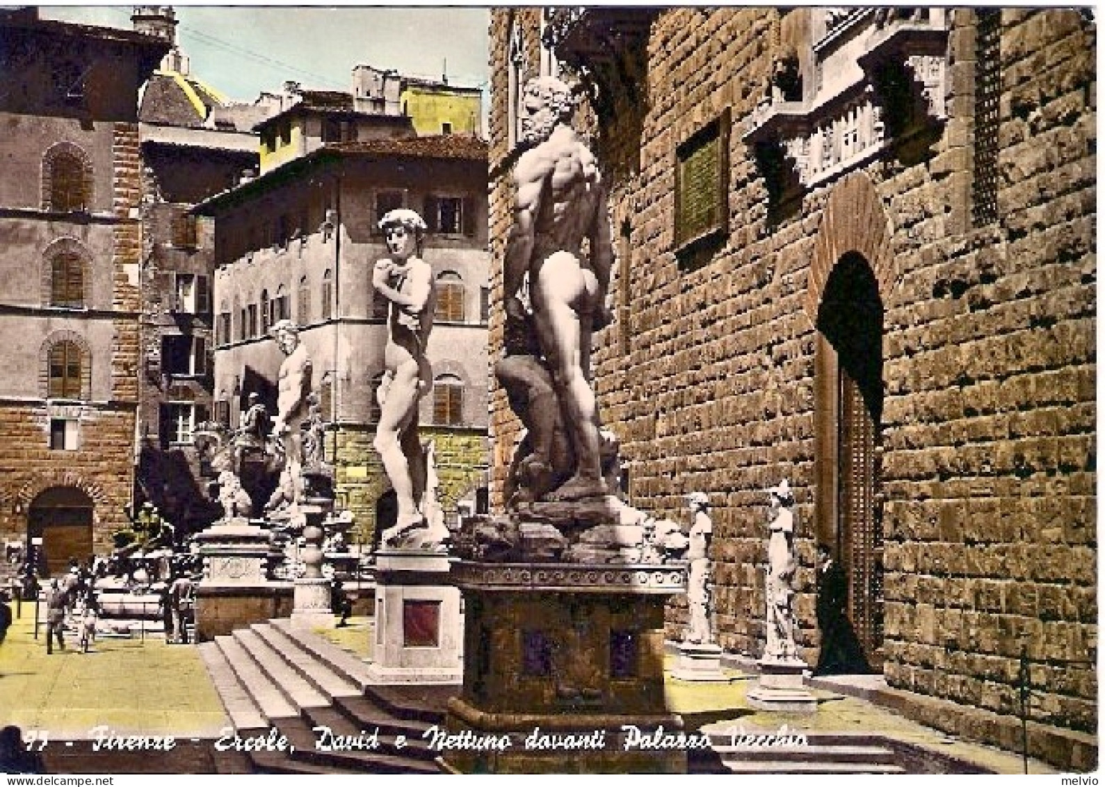 1954-Firenze Statue Davanti Palazzo Vecchio, Diretta In Germania Affrancata Sira - Firenze (Florence)