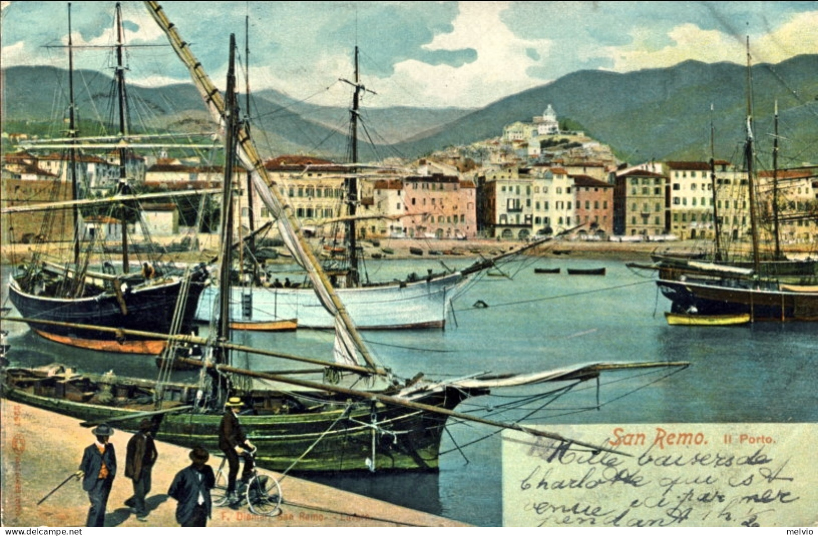 1904-San Remo Il Porto, Viaggiata Diretta In Belgio - San Remo