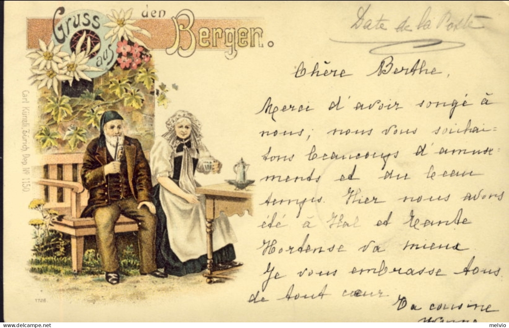 1902-Svizzera Gruss Den Berger, Viaggiata Diretta In Belgio - Poststempel