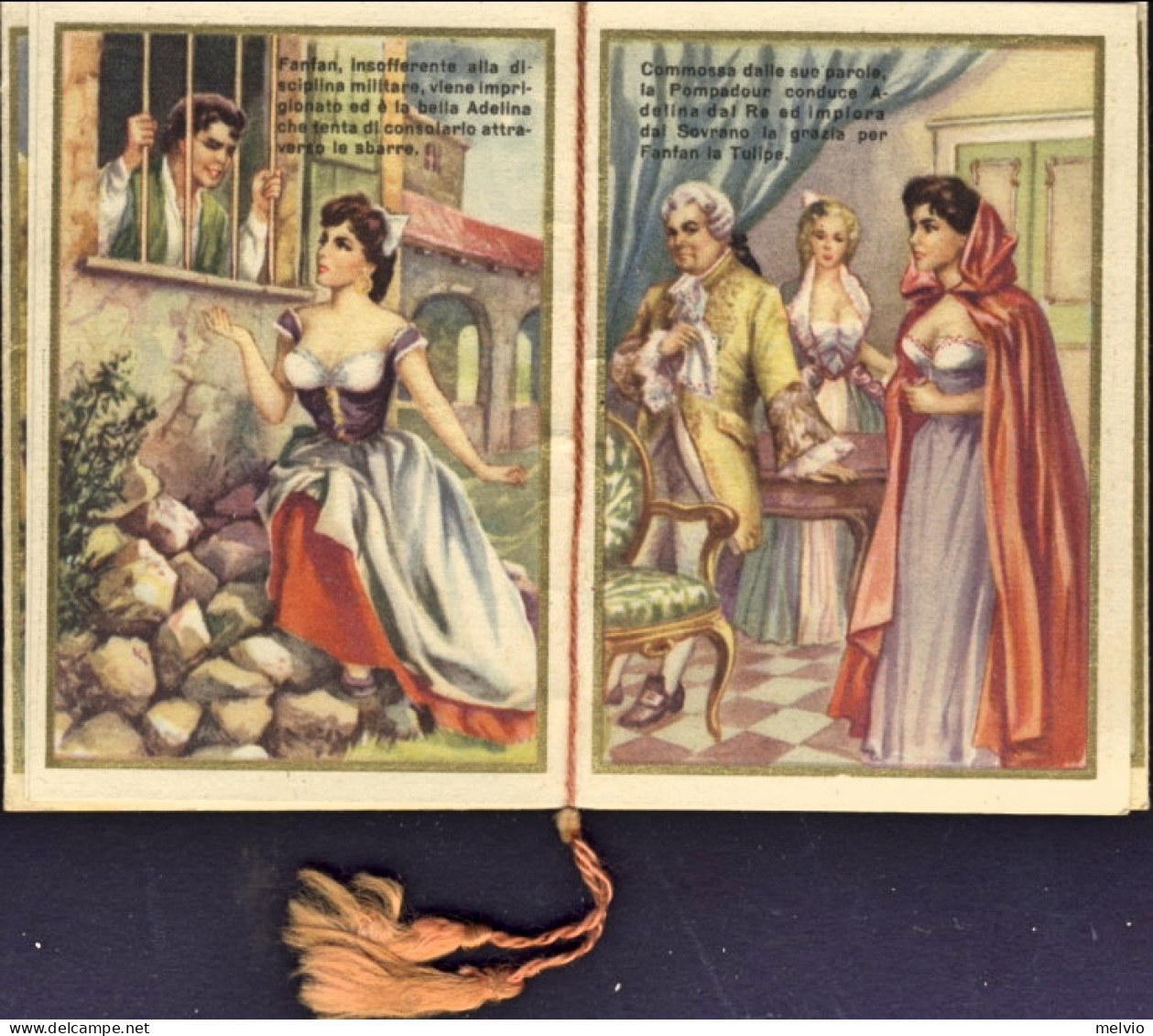 1954-"Fanfan La Tulipe"calendario 6,5x8,8 Cm. In Ottime Condizioni - Small : 1941-60