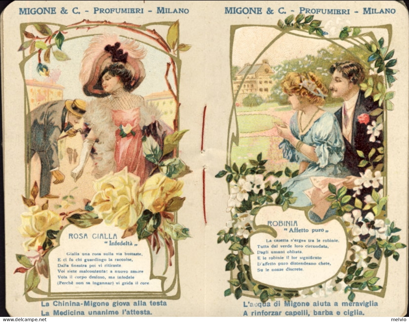 1911-Almanacco Florealla Migone (Linguaggio Dei Fiori) Calendarietto 7x11 Cm. In - Small : 1901-20